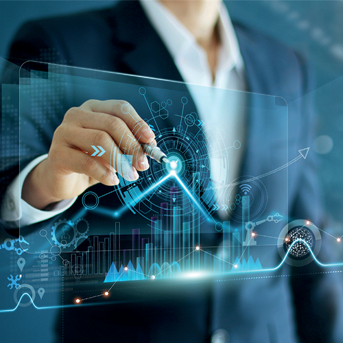 Cybersecurity professional monitoring a secure cloud infrastructure dashboard on a laptop, representing CloudProtectors' real-time threat detection and managed cloud security services.